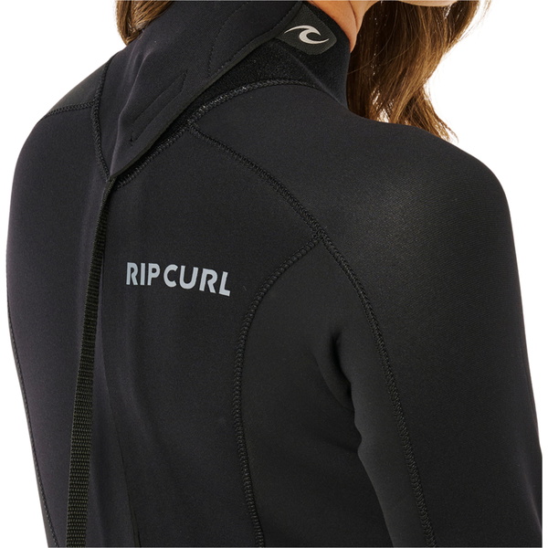 2026 Rip Curl Fato De Mergulho Feminino Trad 4/3mm Back Zip Wetsuit 177WFS - Black